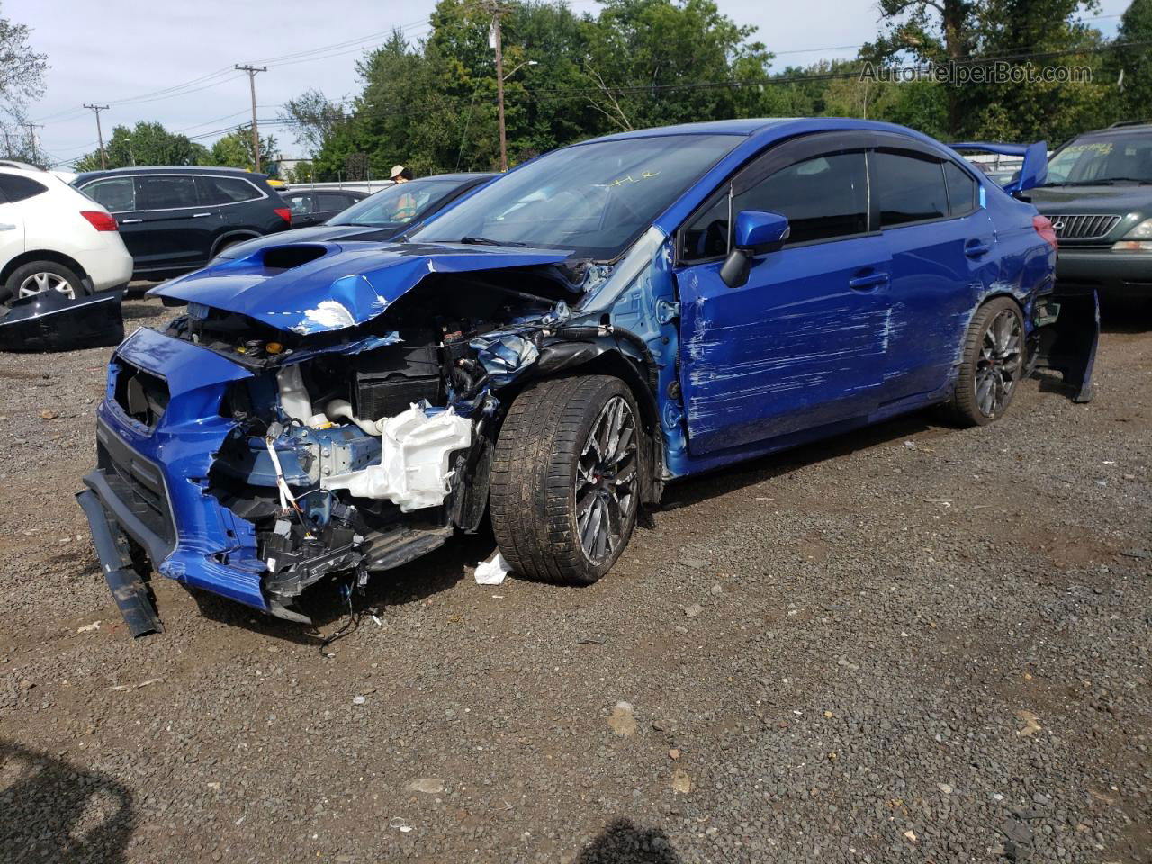 2018 Subaru Wrx Sti Limited Синий vin: JF1VA2W64J9804783