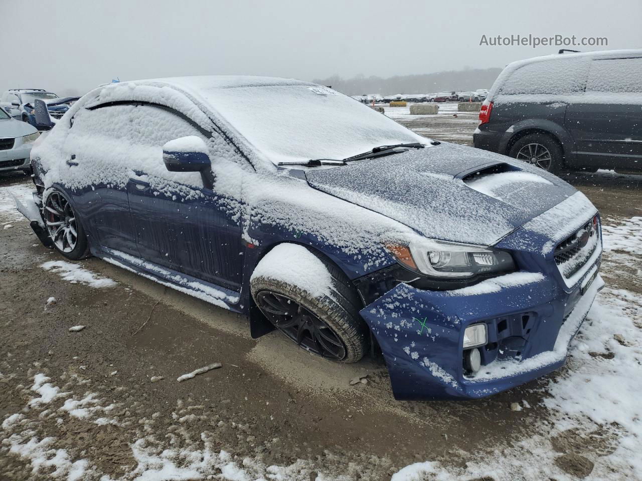 2017 Subaru Wrx Sti Limited Синий vin: JF1VA2Y60H9800754