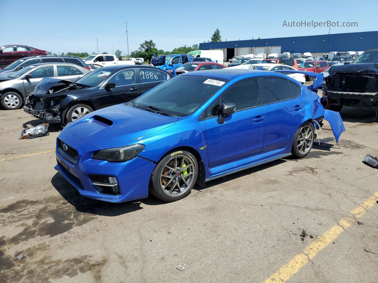 2017 Subaru Wrx Sti Limited Blue vin: JF1VA2Y61H9804053