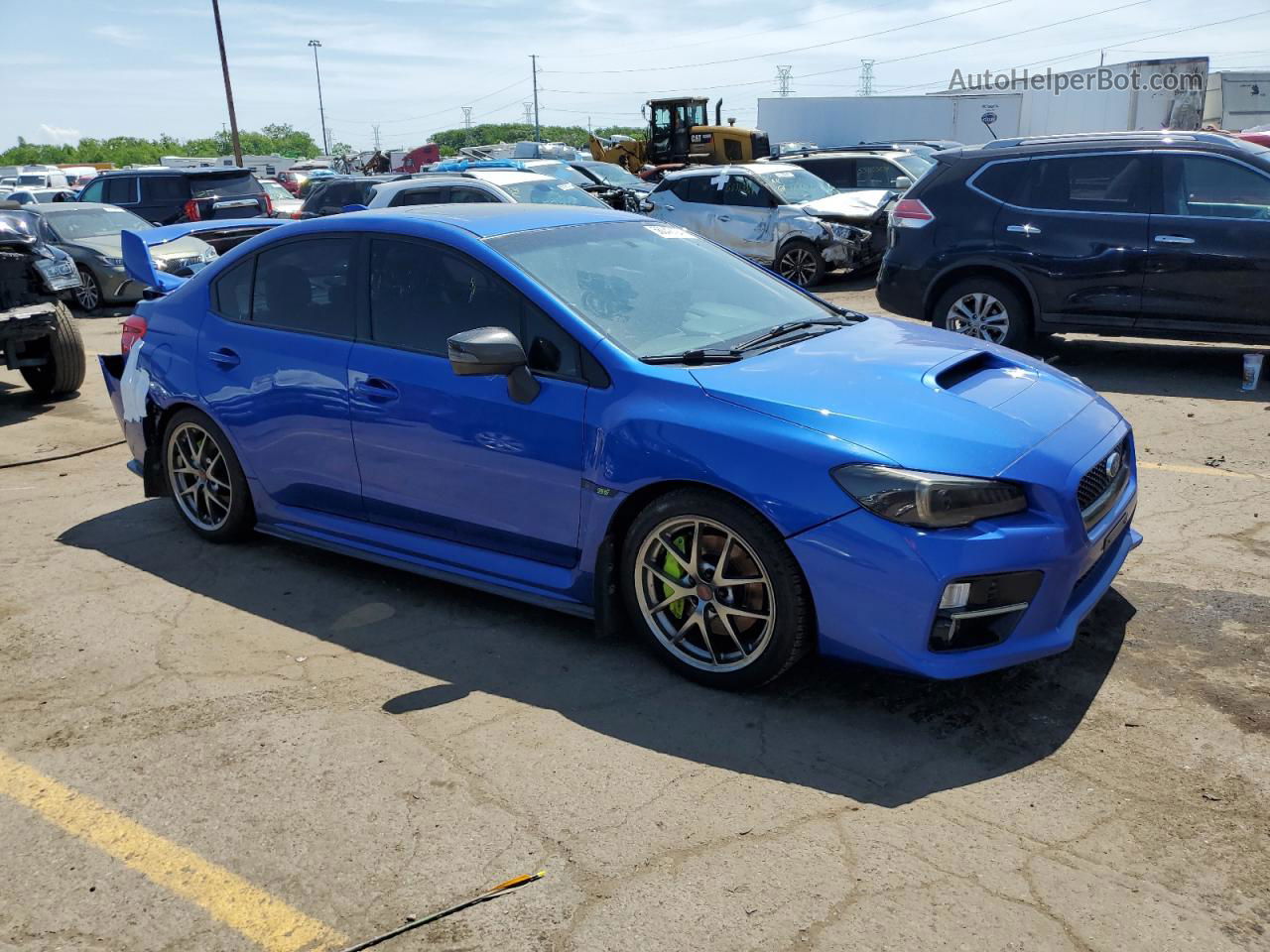 2017 Subaru Wrx Sti Limited Blue vin: JF1VA2Y61H9804053