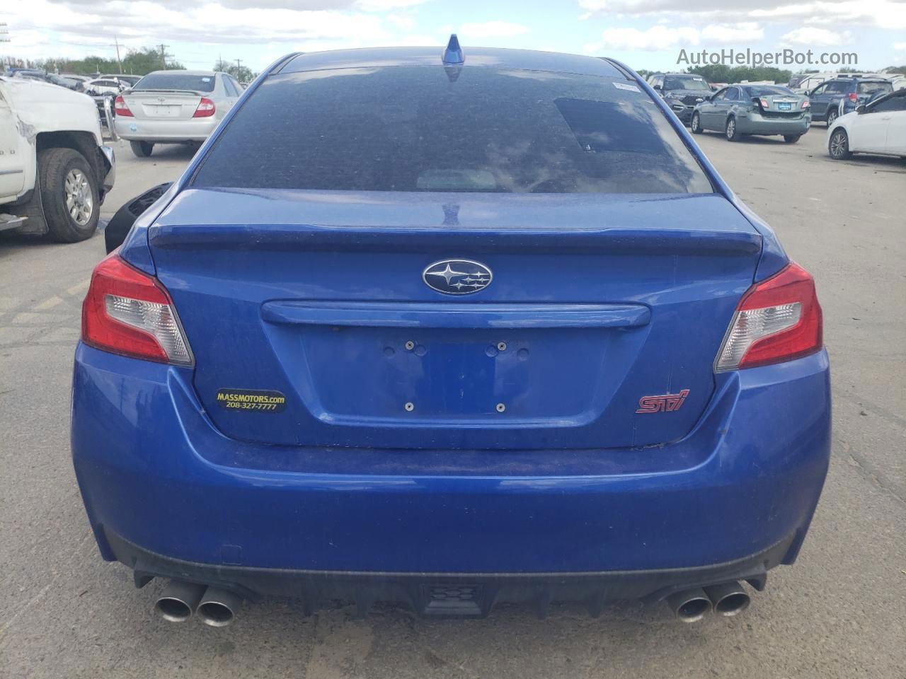 2017 Subaru Wrx Sti Limited Blue vin: JF1VA2Z62H9804951