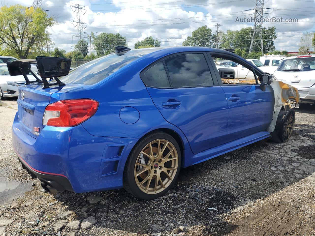 2018 Subaru Wrx Sti Limited Синий vin: JF1VA3Z68J9829199