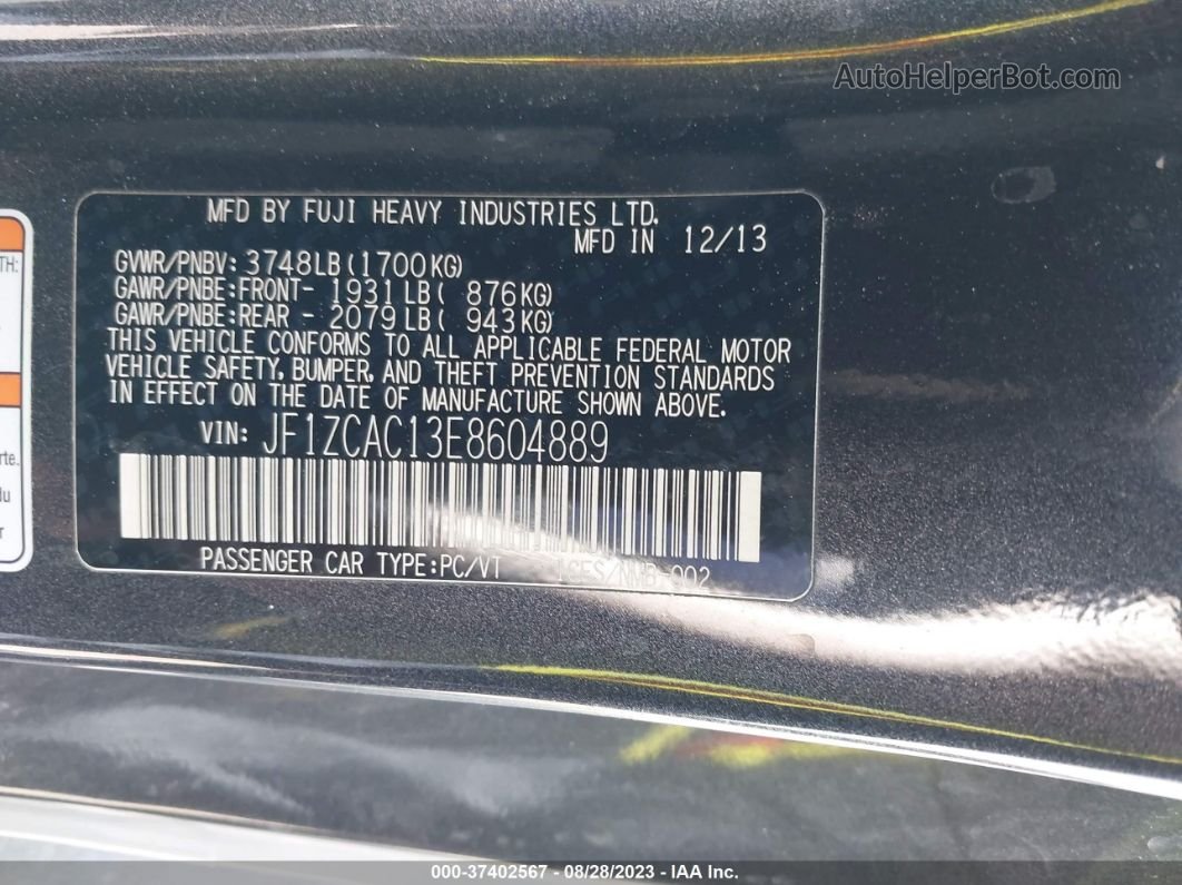 2014 Subaru Brz Limited Серый vin: JF1ZCAC13E8604889