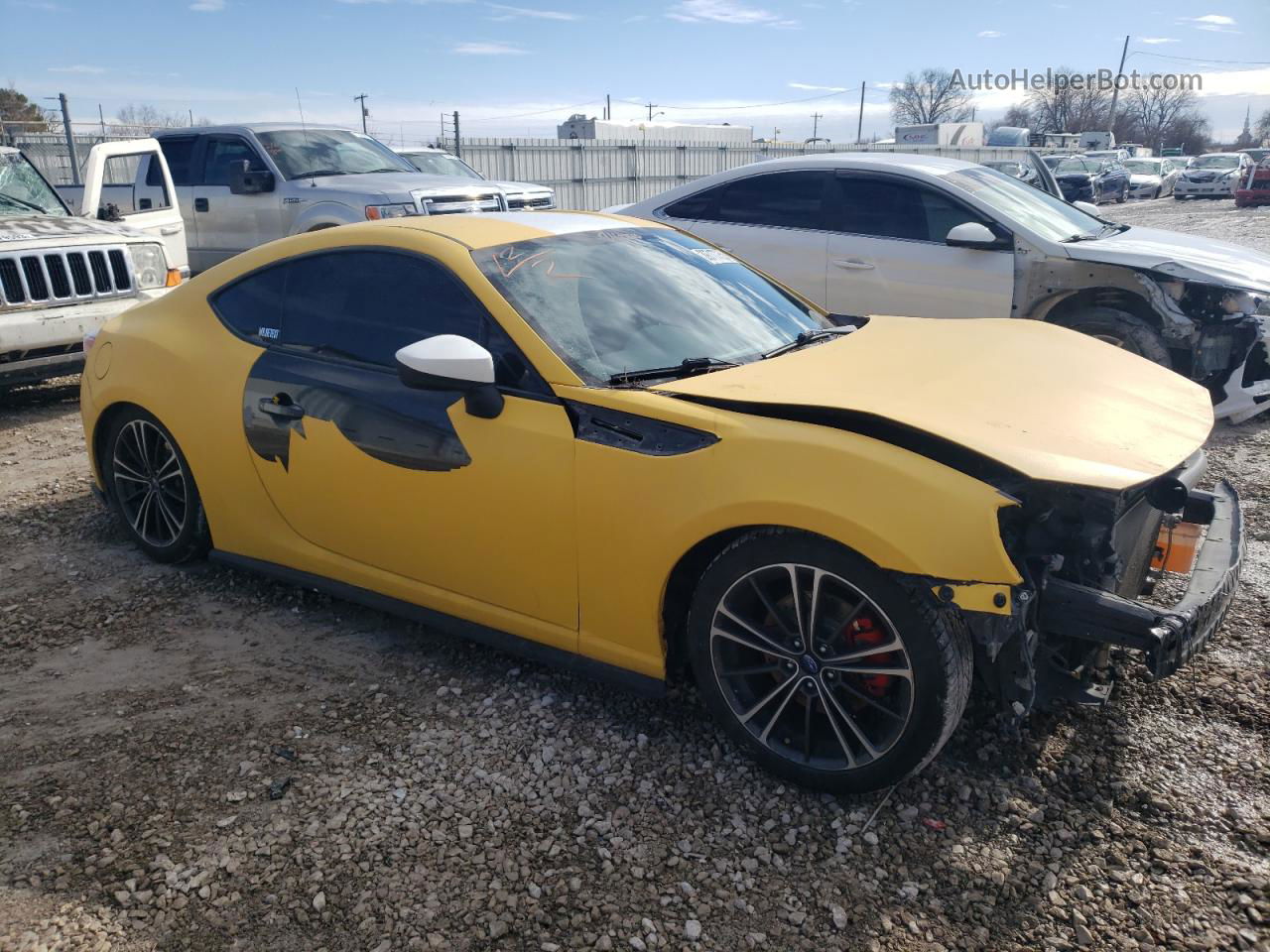 2014 Subaru Brz 2.0 Limited Yellow vin: JF1ZCAC13E9605986