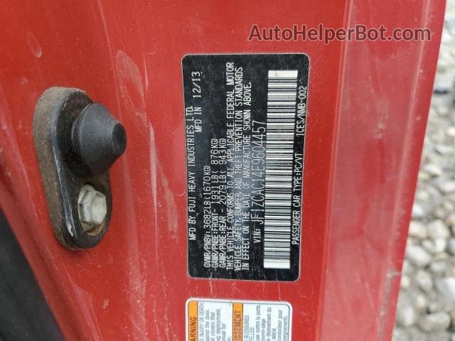 2014 Subaru Brz 2.0 Limited Красный vin: JF1ZCAC14E9604457