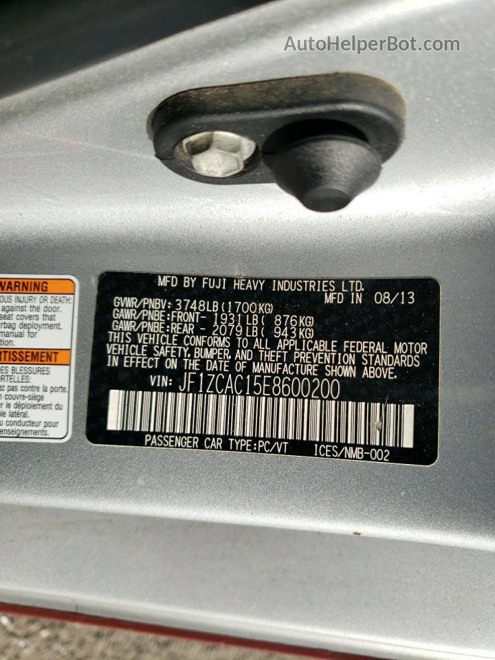 2014 Subaru Brz 2.0 Limited Красный vin: JF1ZCAC15E8600200