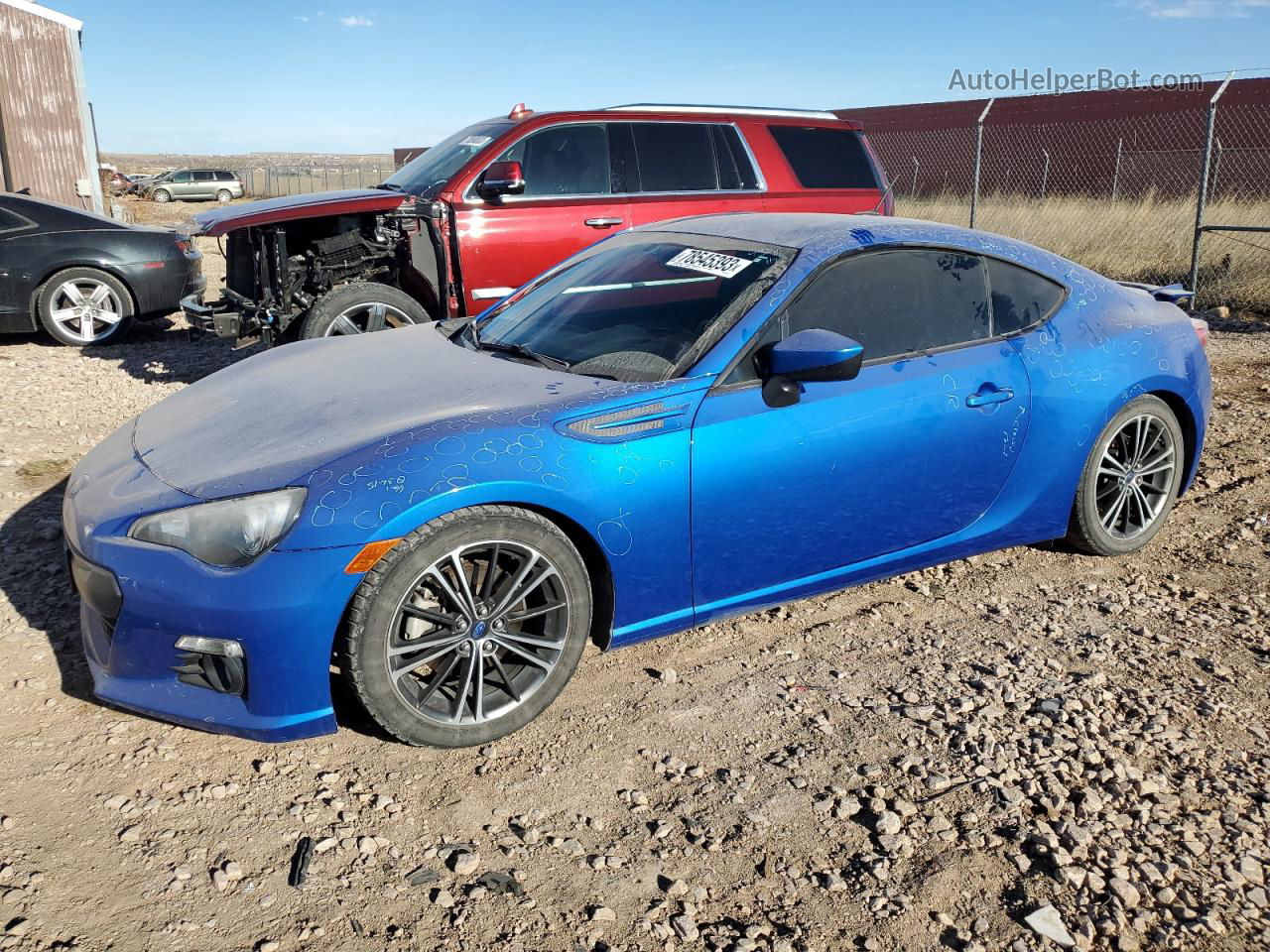 2014 Subaru Brz 2.0 Limited Blue vin: JF1ZCAC16E9602600