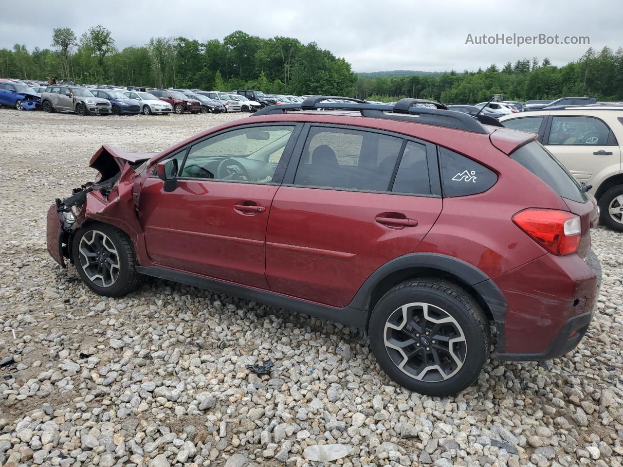 2016 Subaru Crosstrek Premium Burgundy vin: JF2GPABC5GH322315