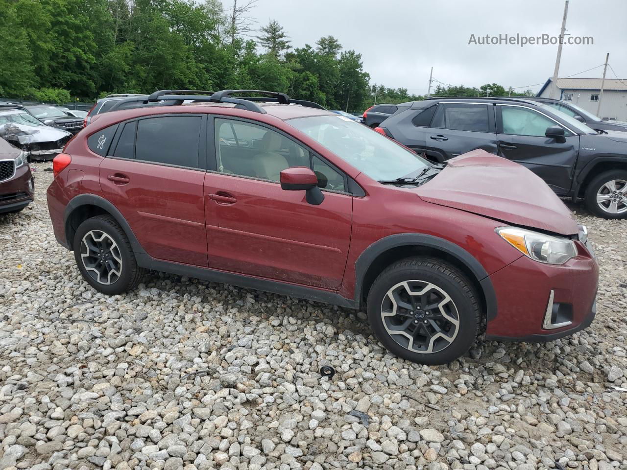 2016 Subaru Crosstrek Premium Burgundy vin: JF2GPABC5GH322315