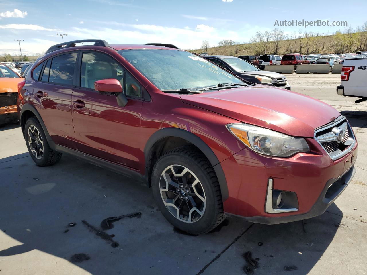 2016 Subaru Crosstrek Premium Burgundy vin: JF2GPABC7G8342758