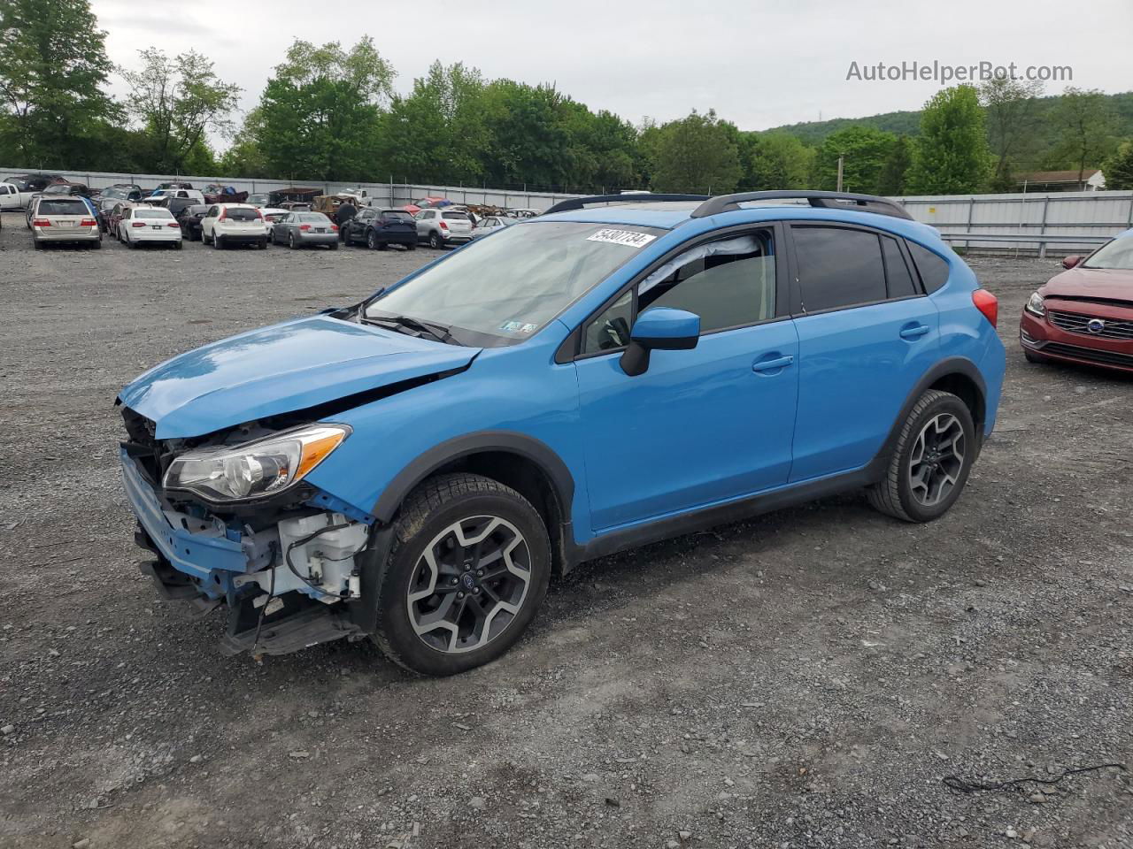 2016 Subaru Crosstrek Premium Blue vin: JF2GPABC8G8285762