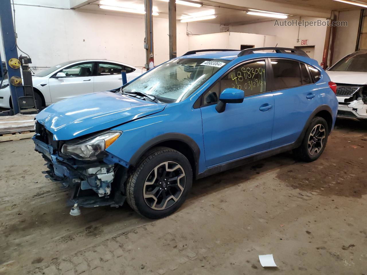 2016 Subaru Crosstrek Premium Blue vin: JF2GPABC8G8341943