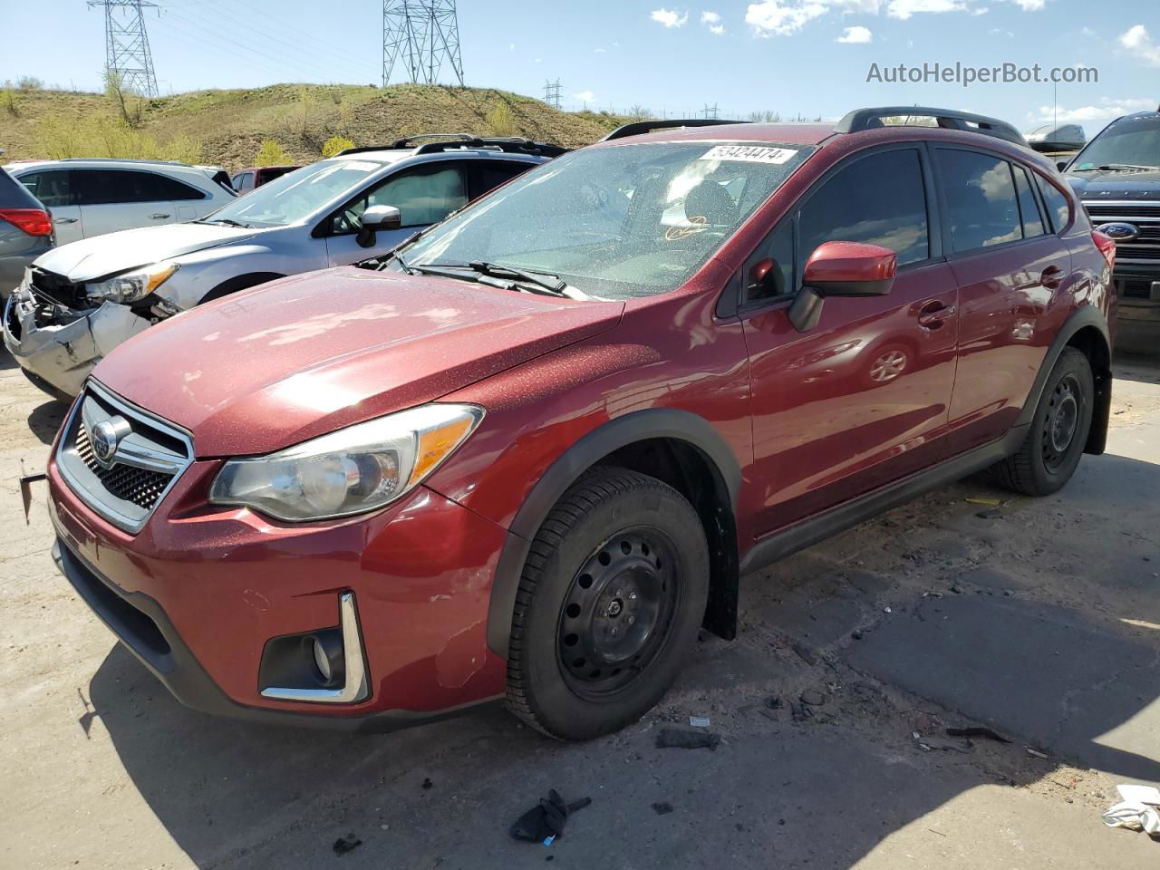 2016 Subaru Crosstrek Premium Maroon vin: JF2GPABC9G8347640