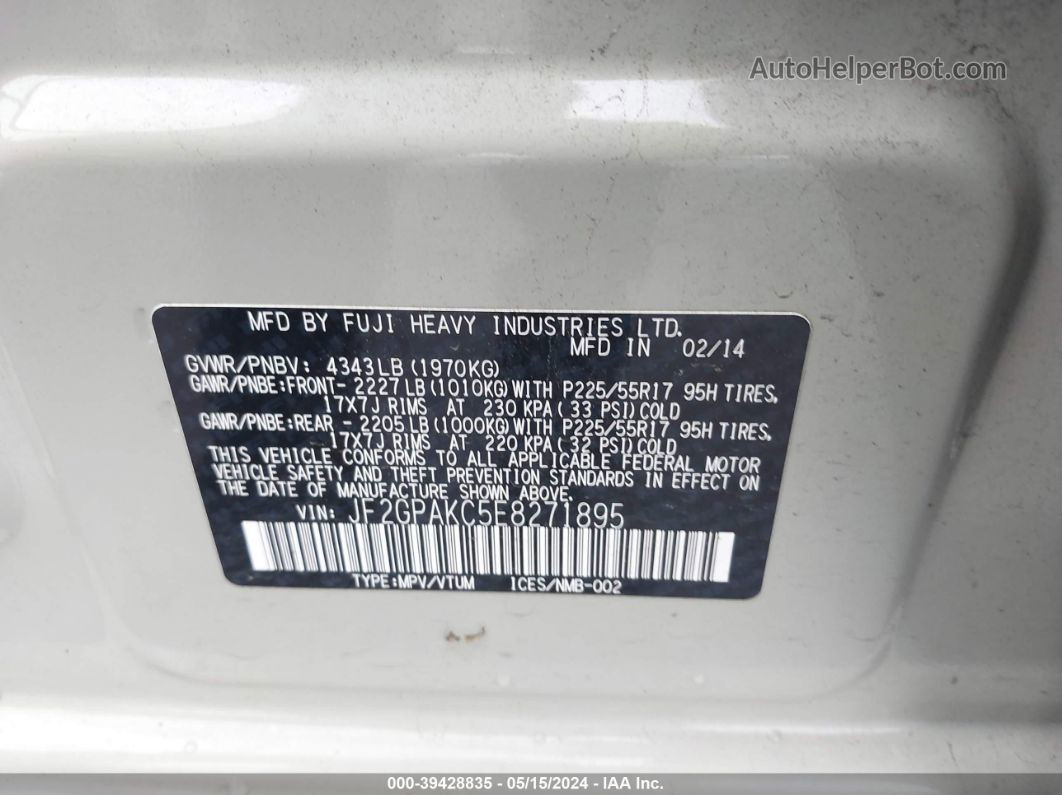 2014 Subaru Xv Crosstrek 2.0i Limited Tan vin: JF2GPAKC5E8271895