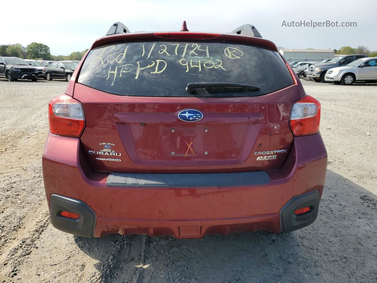 2016 Subaru Crosstrek Limited Burgundy vin: JF2GPAKC7G8249402