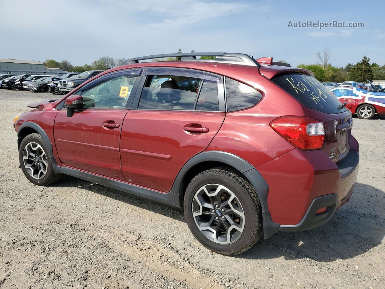 2016 Subaru Crosstrek Limited Burgundy vin: JF2GPAKC7G8249402