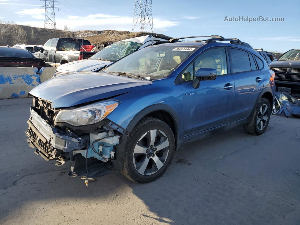 2016 Subaru Crosstrek 2.0i Hybrid Touring Blue vin: JF2GPBLC6GH217786