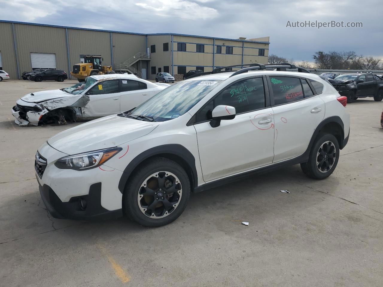 2021 Subaru Crosstrek Premium White vin: JF2GTAPC1MH377442