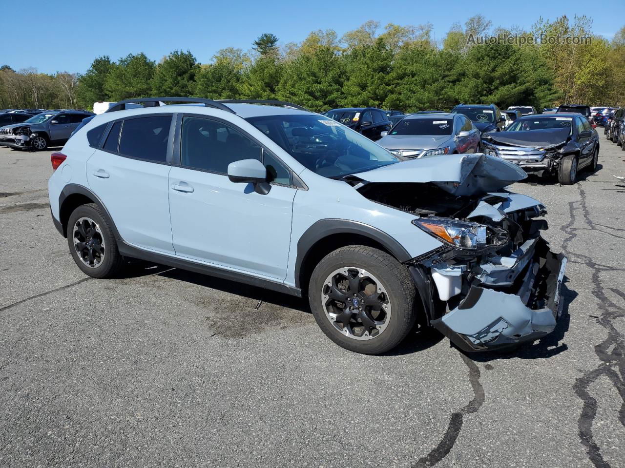 2021 Subaru Crosstrek Premium Blue vin: JF2GTAPC8M8273661