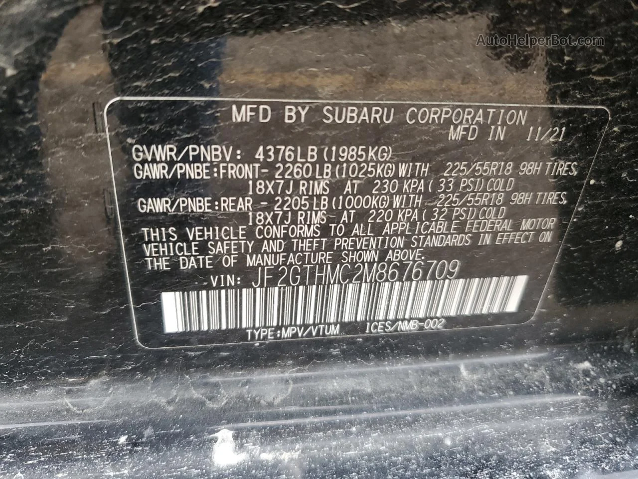 2021 Subaru Crosstrek Limited Black vin: JF2GTHMC2M8676709