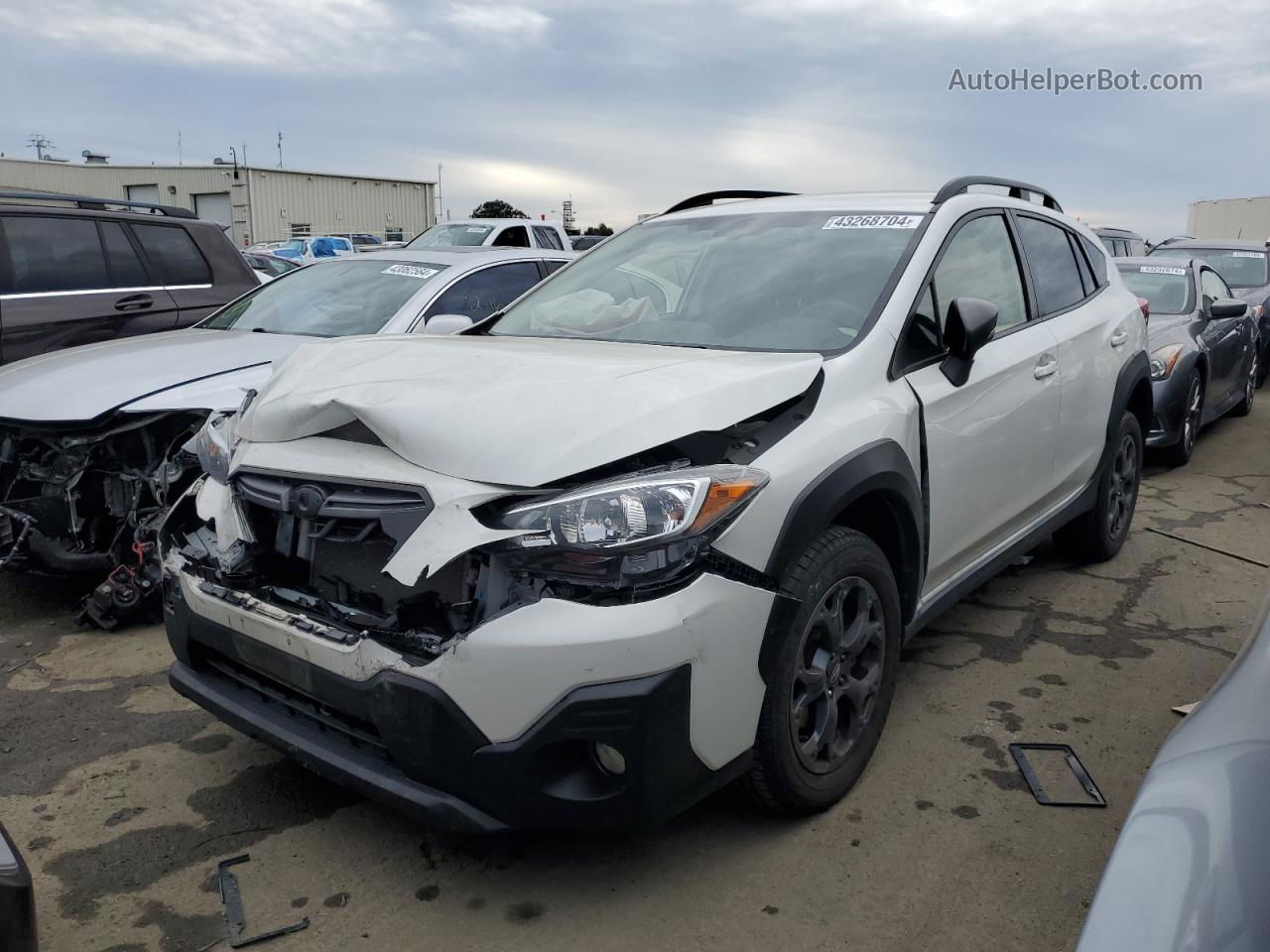 2021 Subaru Crosstrek Sport White vin: JF2GTHRC3MH235888