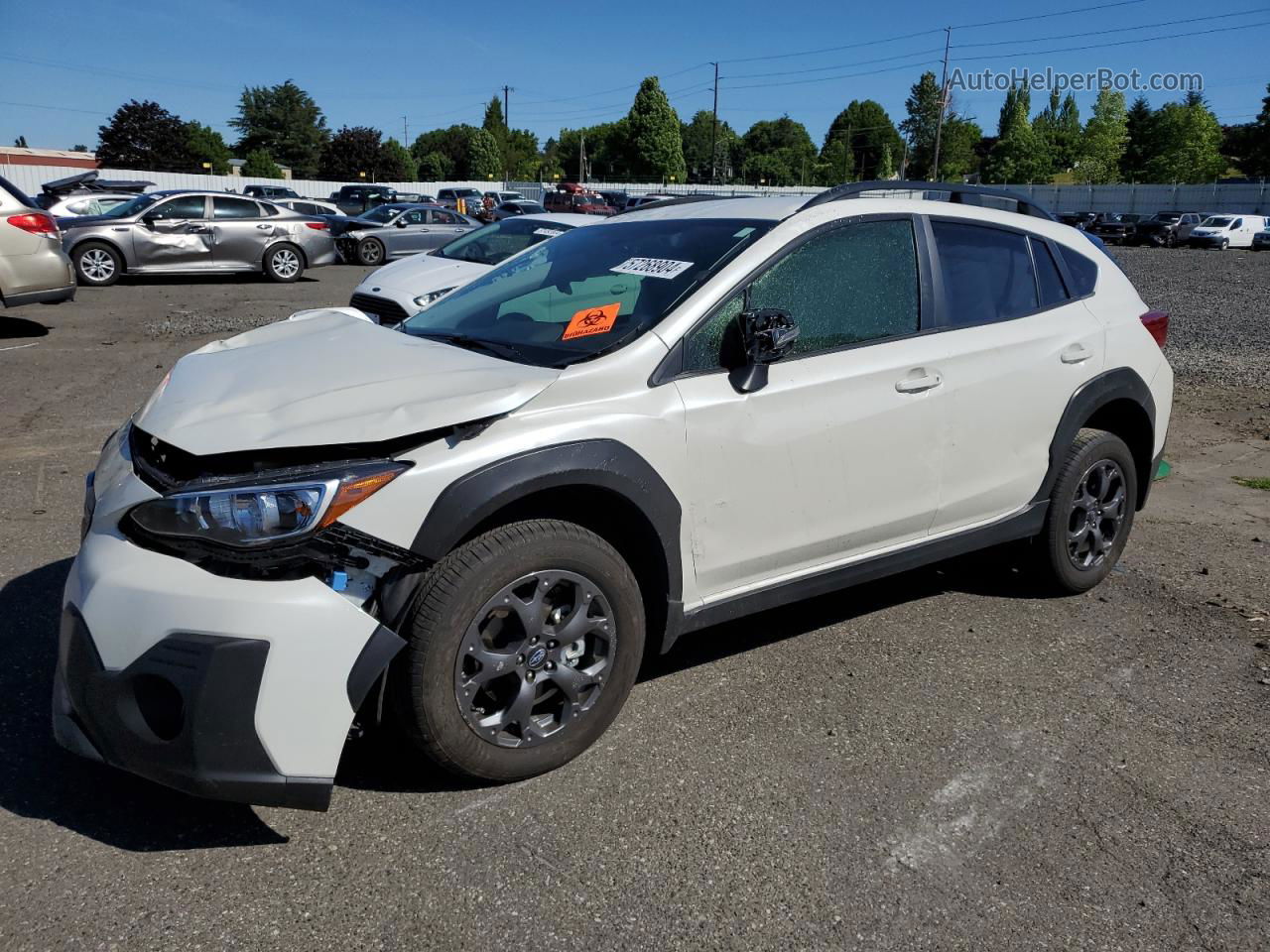 2021 Subaru Crosstrek Sport White vin: JF2GTHRC9MH274727