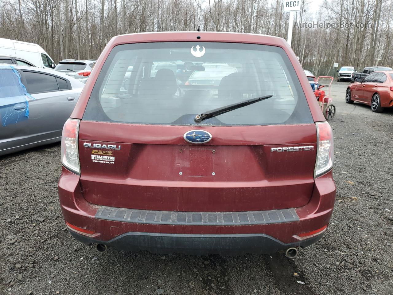 2009 Subaru Forester 2.5x Красный vin: JF2SH61609G721822