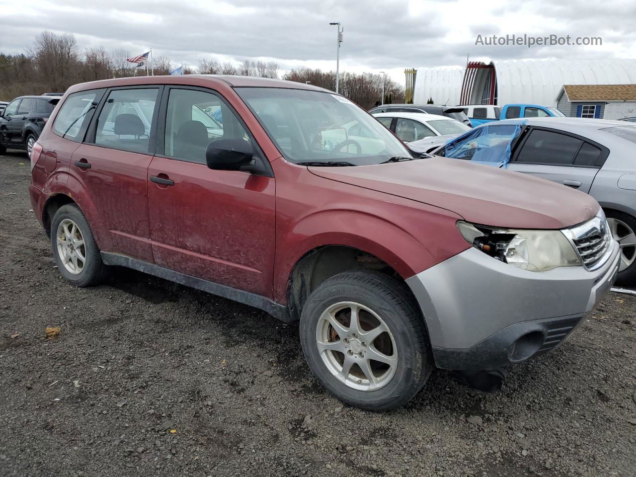 2009 Subaru Forester 2.5x Красный vin: JF2SH61609G721822