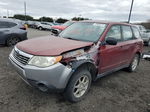 2009 Subaru Forester 2.5x Красный vin: JF2SH61609G721822