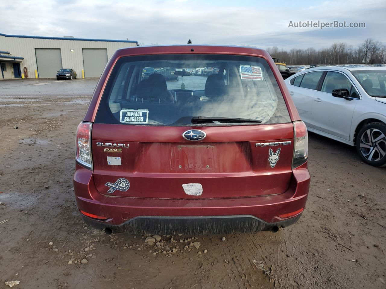 2009 Subaru Forester 2.5x Burgundy vin: JF2SH61609G786668