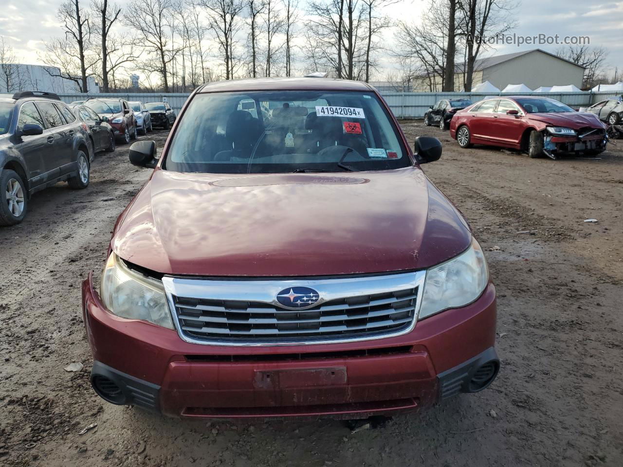 2009 Subaru Forester 2.5x Burgundy vin: JF2SH61609G786668