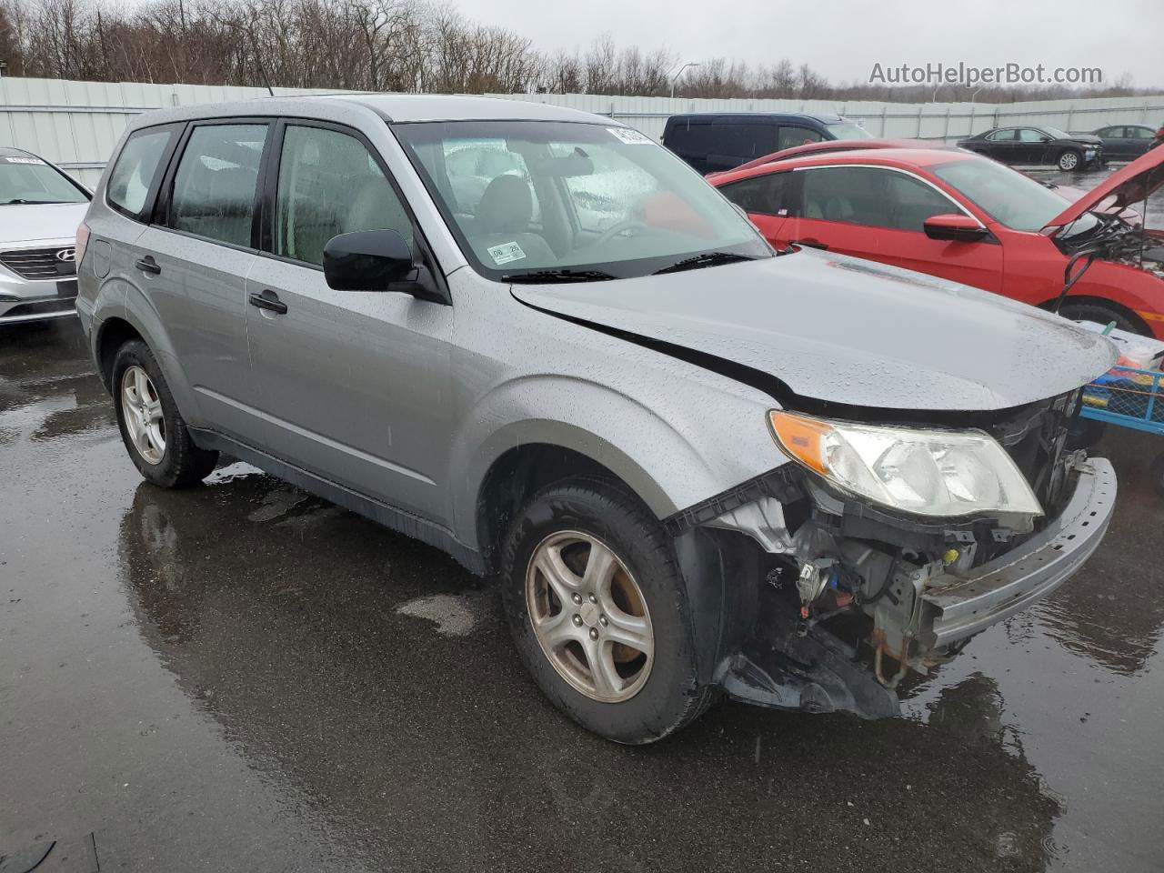 2009 Subaru Forester 2.5x Silver vin: JF2SH61629G736497