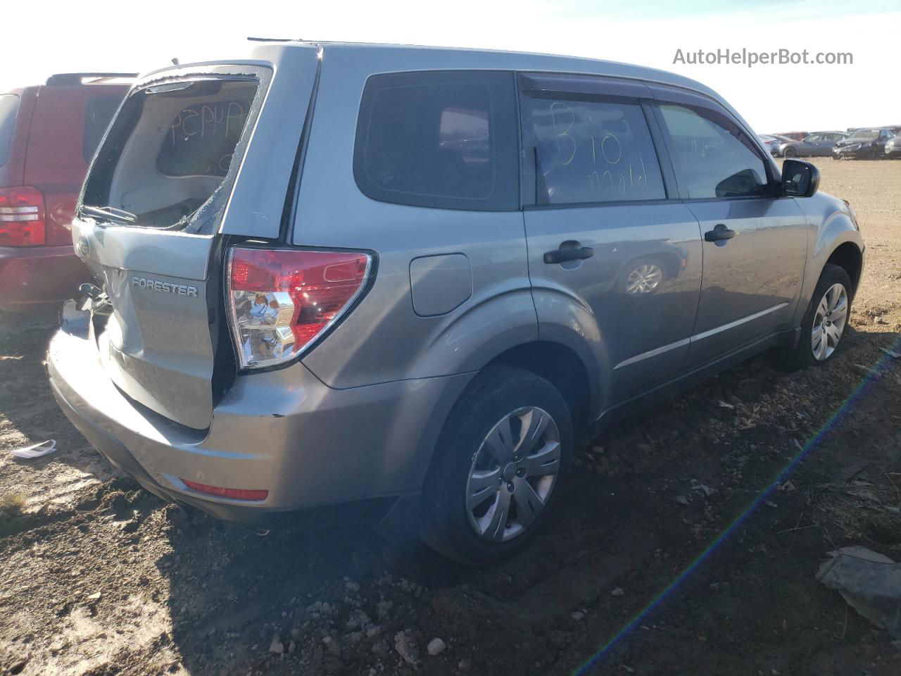 2009 Subaru Forester 2.5x Silver vin: JF2SH61639H724465