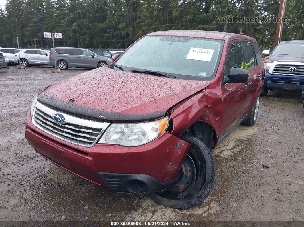 2009 Subaru Forester 2.5x Red vin: JF2SH61669H719180