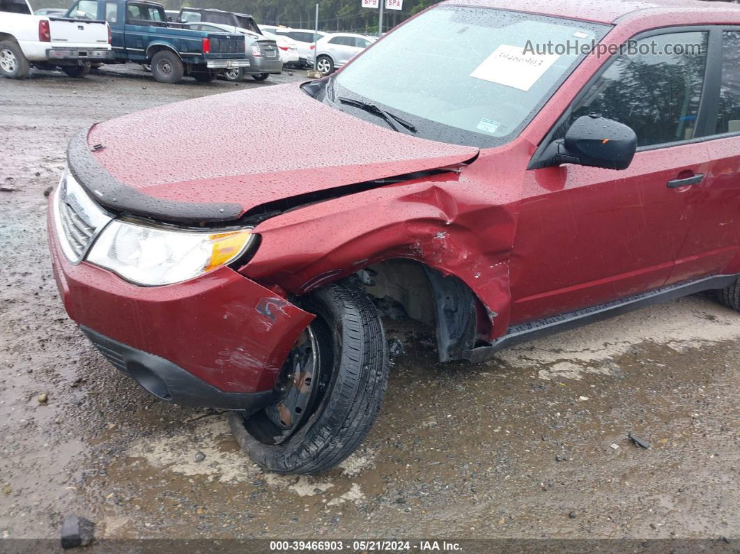 2009 Subaru Forester 2.5x Red vin: JF2SH61669H719180