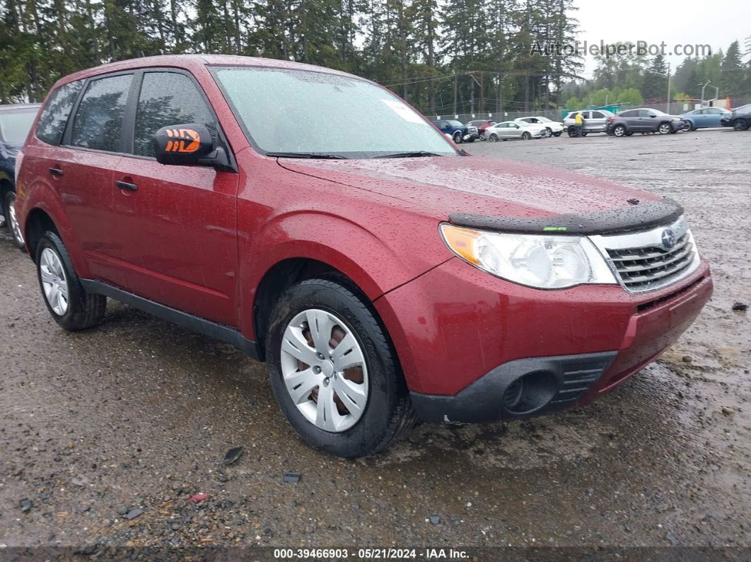 2009 Subaru Forester 2.5x Red vin: JF2SH61669H719180