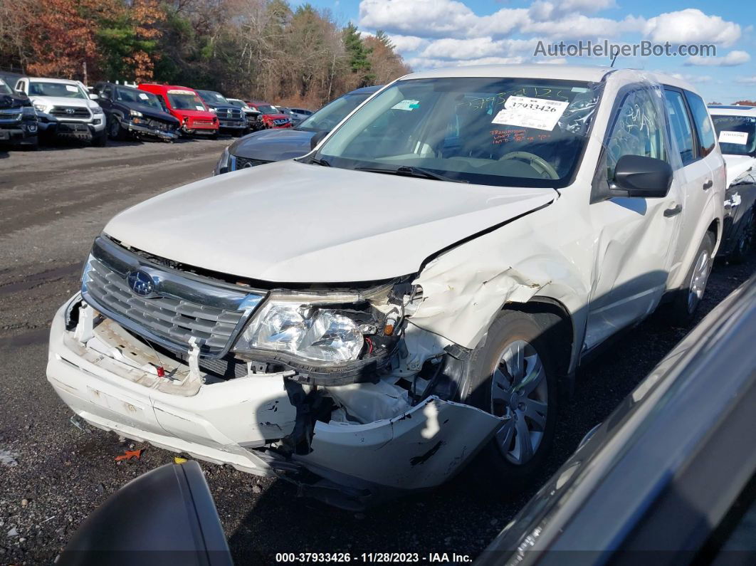 2009 Subaru Forester 2.5x White vin: JF2SH61669H748162