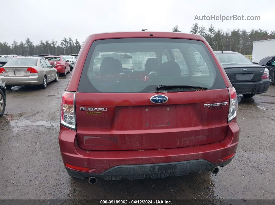 2009 Subaru Forester 2.5x Burgundy vin: JF2SH61669H775278