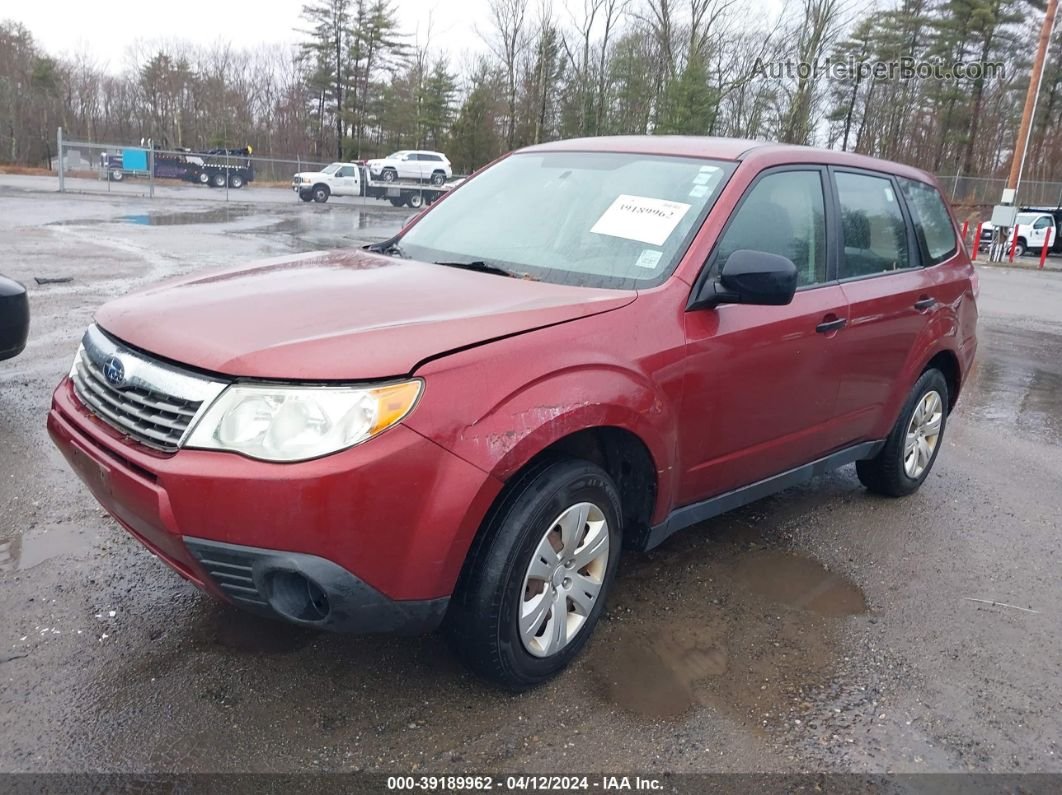 2009 Subaru Forester 2.5x Burgundy vin: JF2SH61669H775278