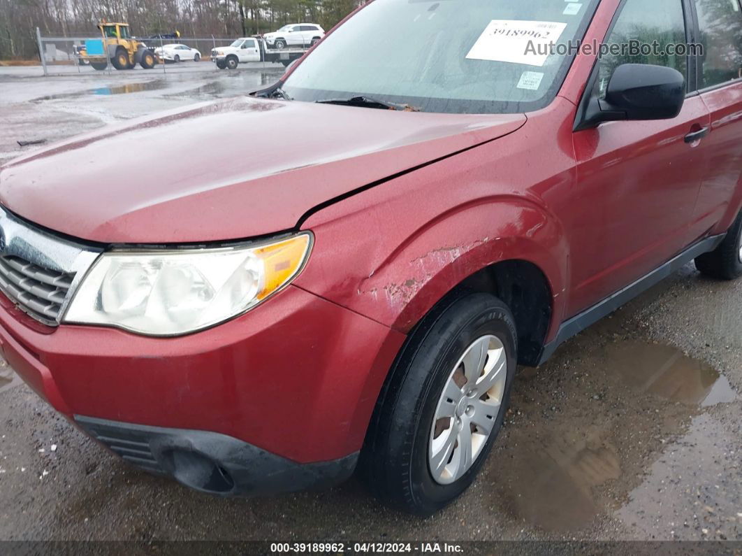 2009 Subaru Forester 2.5x Burgundy vin: JF2SH61669H775278