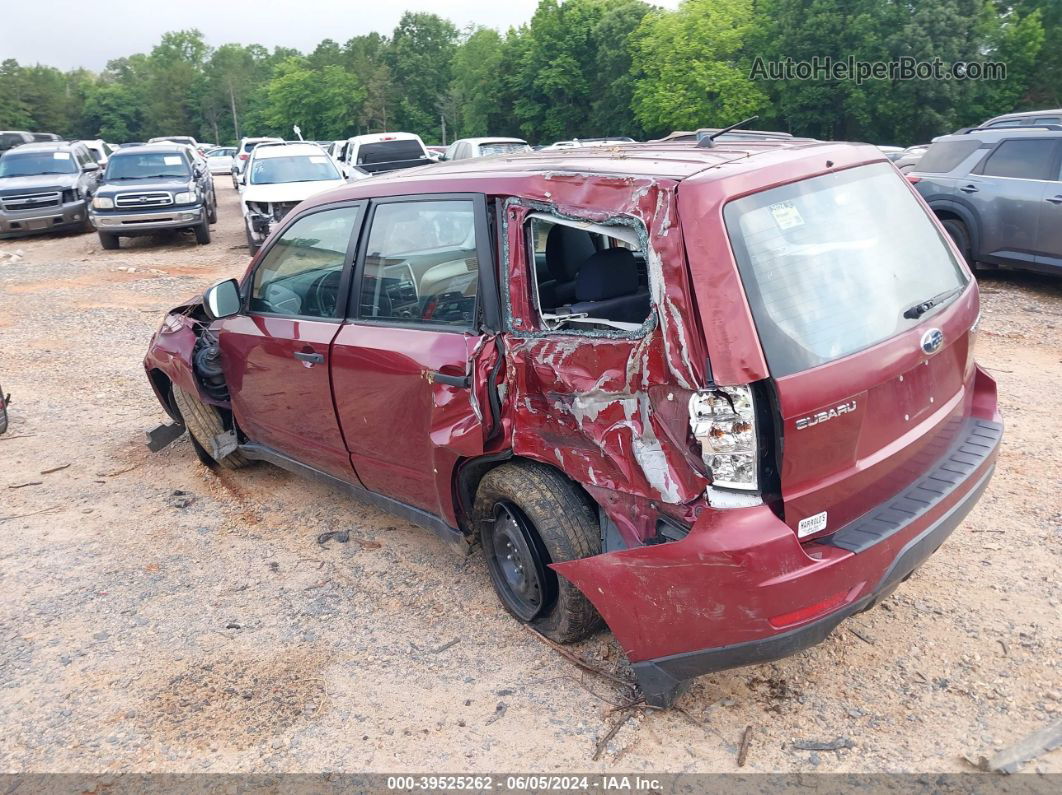 2009 Subaru Forester 2.5x Red vin: JF2SH61669H790556