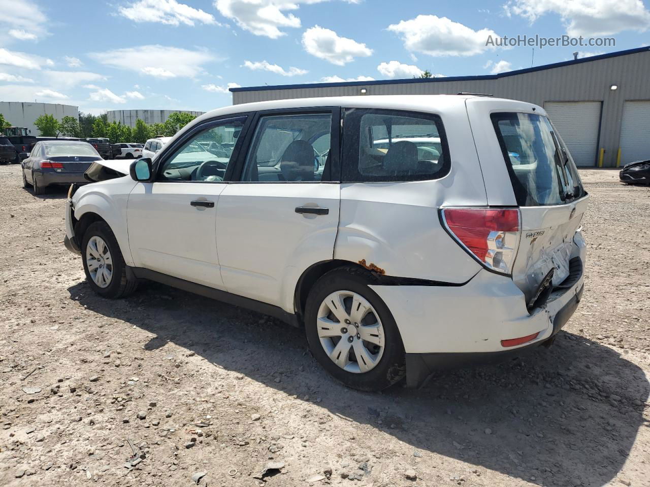 2009 Subaru Forester 2.5x White vin: JF2SH61679H753161