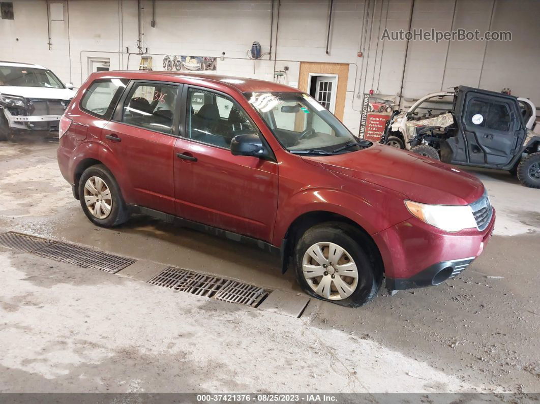 2009 Subaru Forester X Maroon vin: JF2SH61689G787986