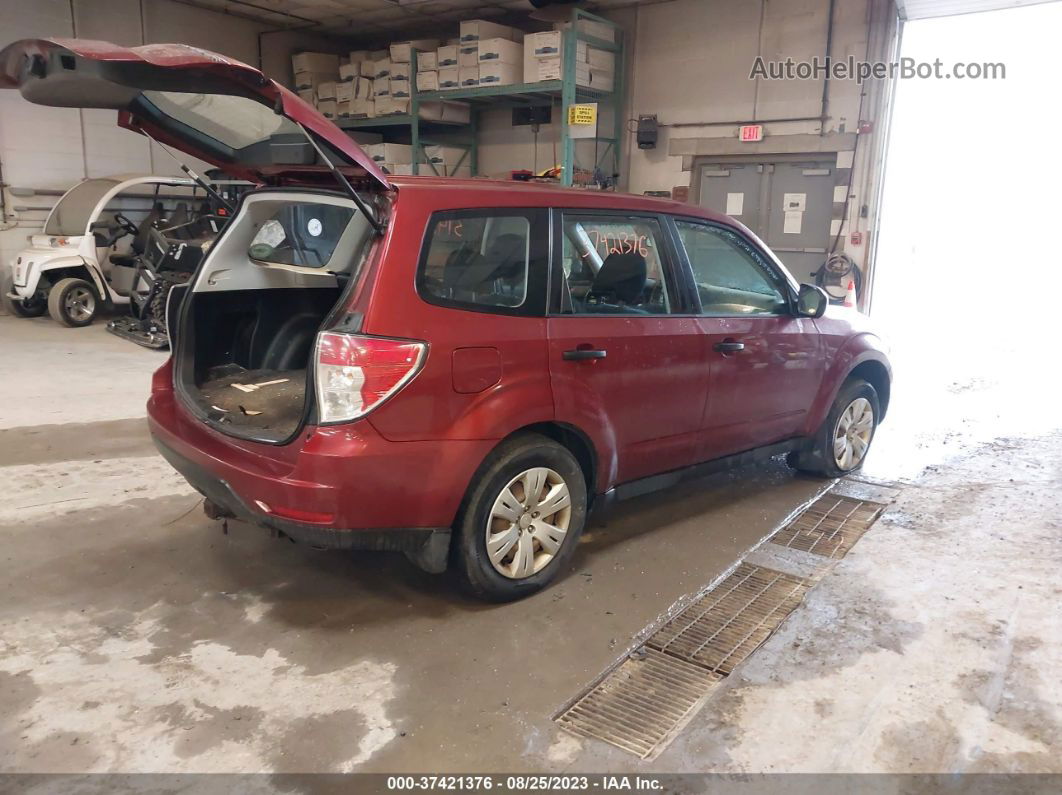 2009 Subaru Forester X Maroon vin: JF2SH61689G787986