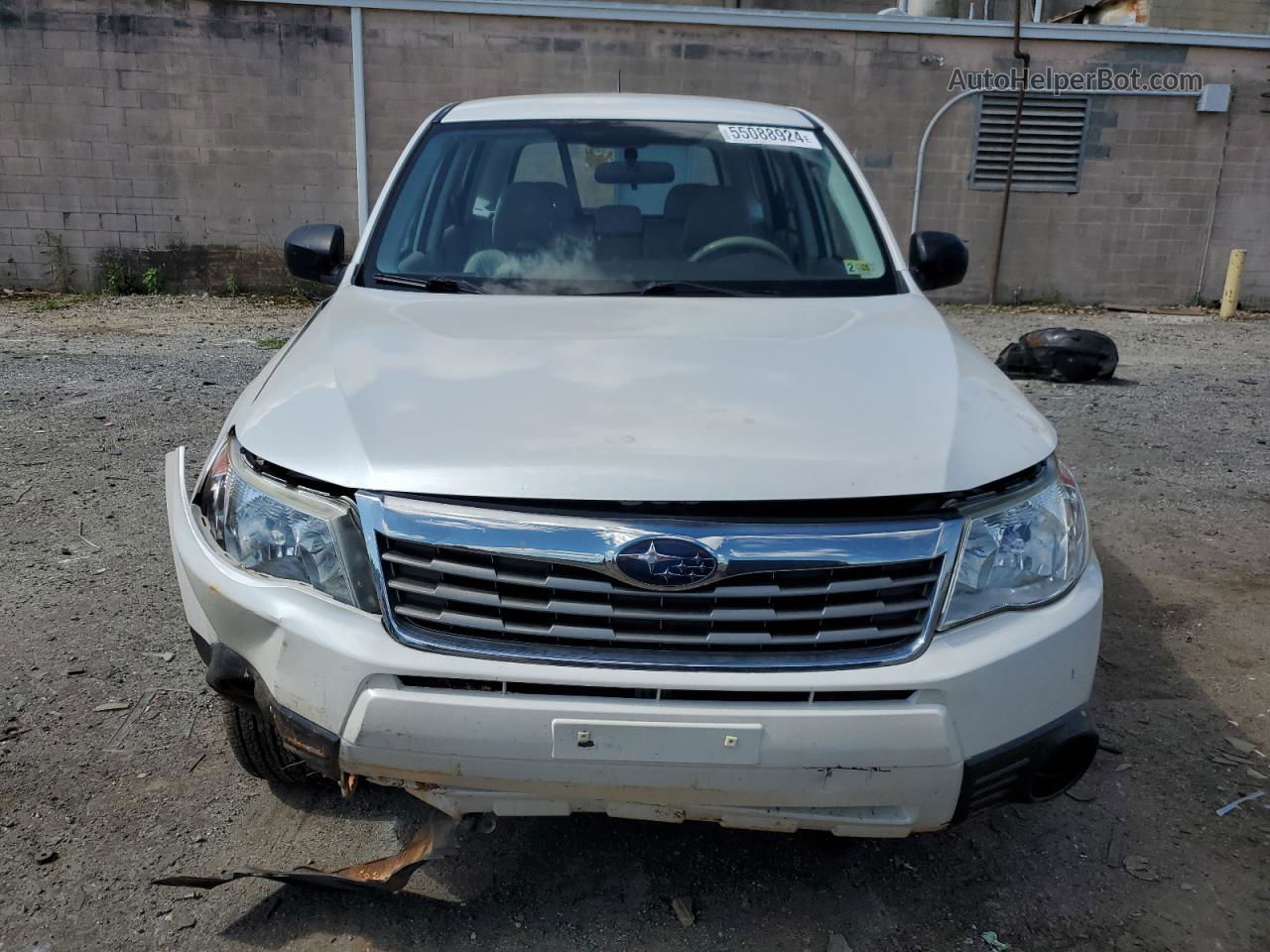 2009 Subaru Forester 2.5x White vin: JF2SH61689H756148