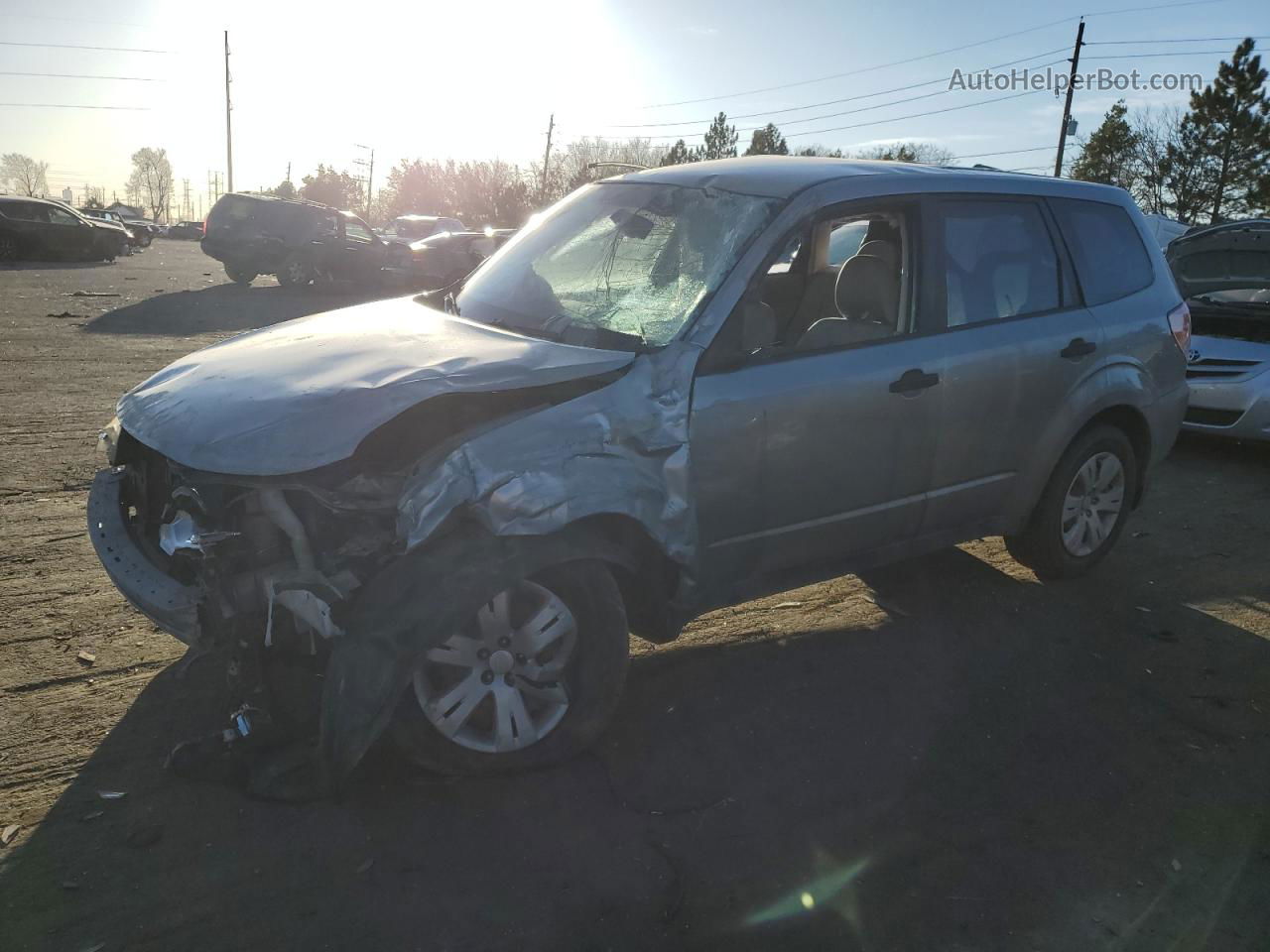 2009 Subaru Forester 2.5x Silver vin: JF2SH61689H773080