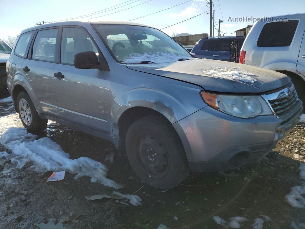 2009 Subaru Forester 2.5x Silver vin: JF2SH61699H717875