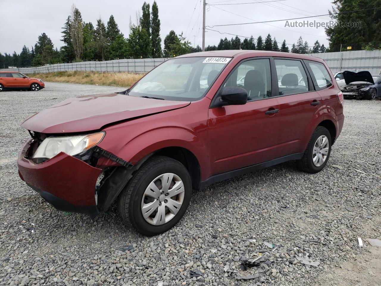 2009 Subaru Forester 2.5x Burgundy vin: JF2SH61699H797601