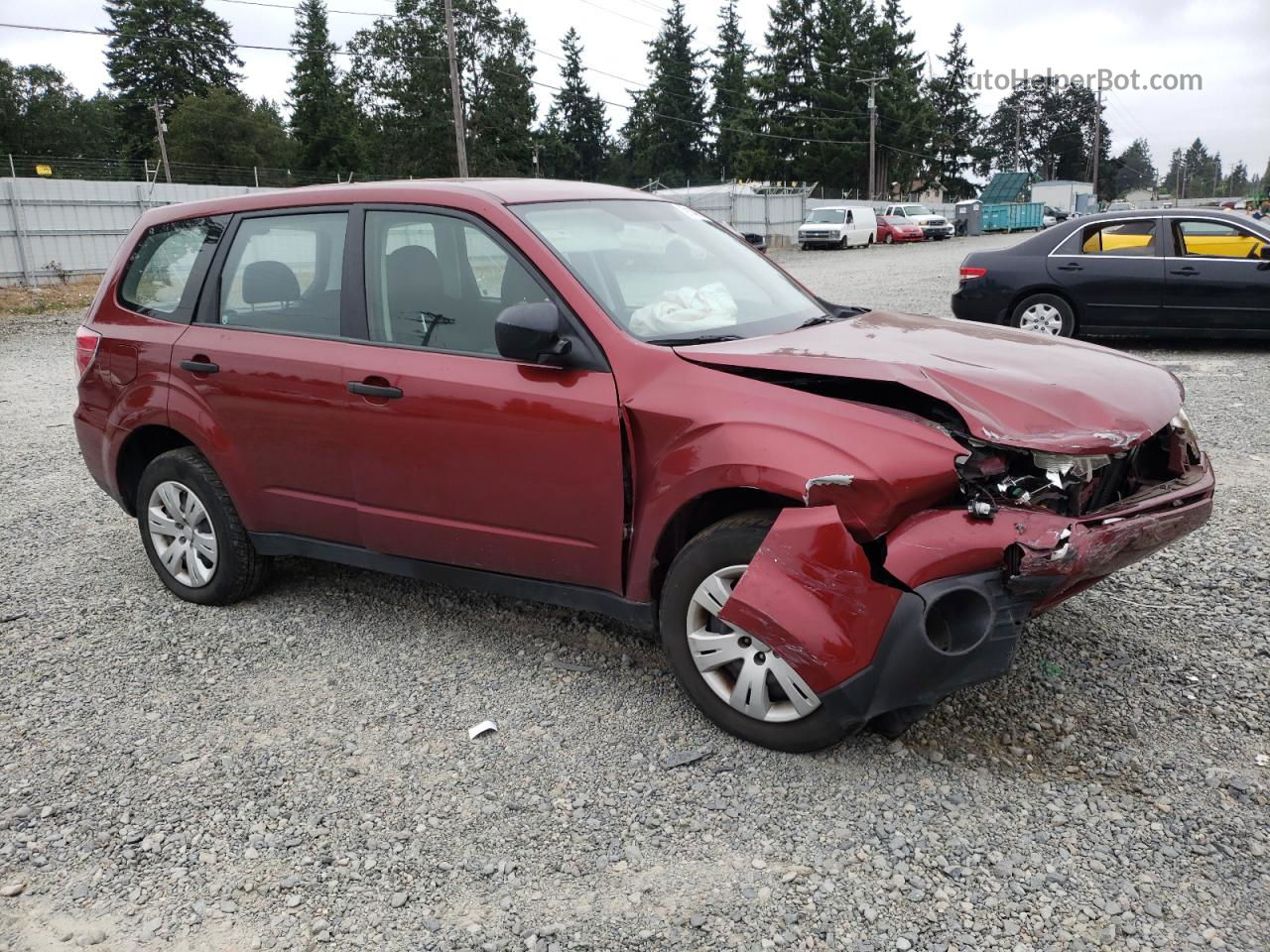 2009 Subaru Forester 2.5x Burgundy vin: JF2SH61699H797601