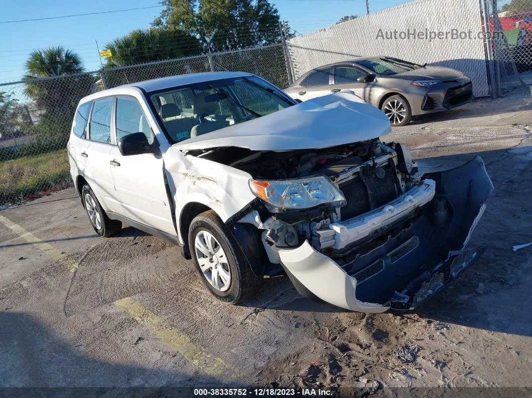 2009 Subaru Forester 2.5x White vin: JF2SH616X9H786400